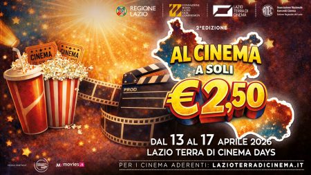 Al cinema a soli 2,50 euro dal 13 al 17 aprile
