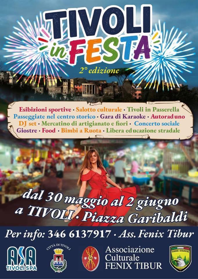 Tivoli in Festa: dal 30 maggio al 2 giugno