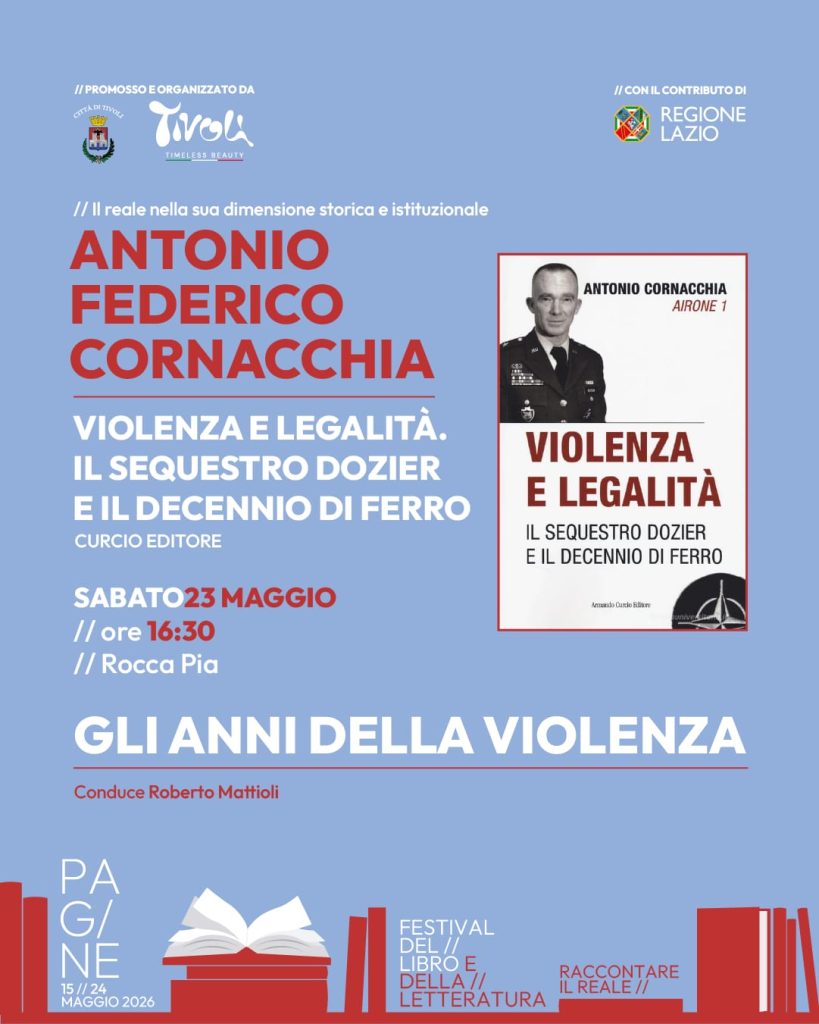 Tivoli: presentazione del libro “Violenza e Legalità” per Pagine
