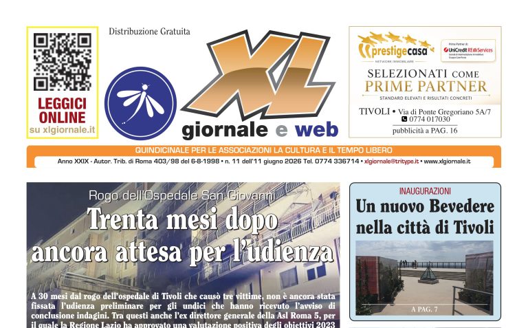 XL GIORNALE: In distribuzione il numero dell’11 giugno