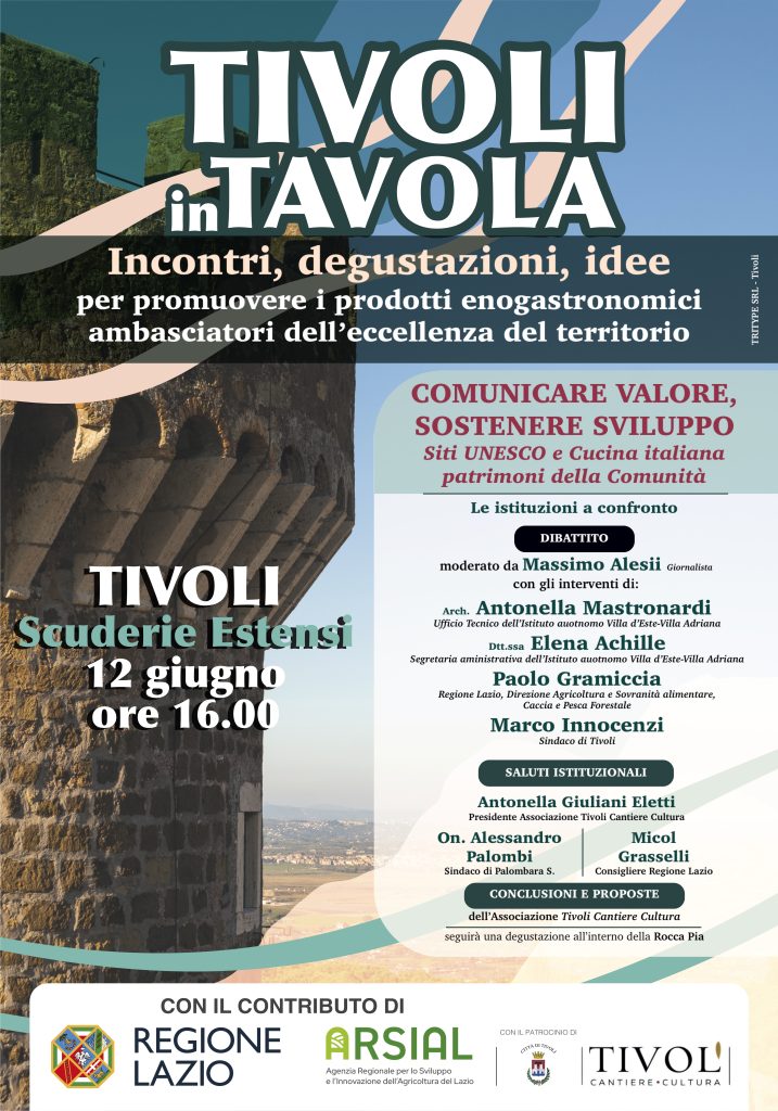 Tivoli in Tavola: due giorni tra cultura, sapori e valorizzazione del territorio