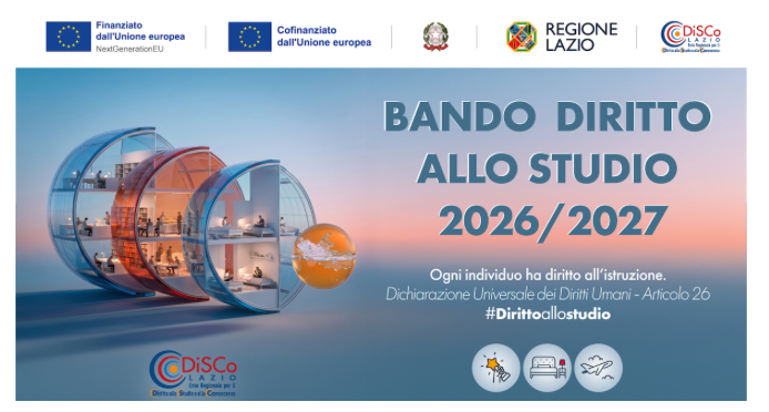 Borse di studio universitarie 2026-2027: online il nuovo bando DiSCo Lazio